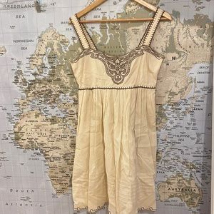 Vintage Anthropologie Viola Eyelet Embroidered Dress Size 4